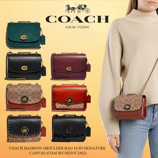 COACH C0829 MADISON SHOULDER BAG 16 IN SIGNATURE CANVAS