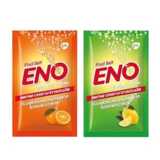 สินค้า ENO Fruit Salt อีโน ฟรุต ซ้อลต์ ลดอาการ ท้องอืด ท้องเฟ้อ จำนวน 1 ซอง รสส้ม (Orange) 13014 / รสมะนาว (Lemon) 13015