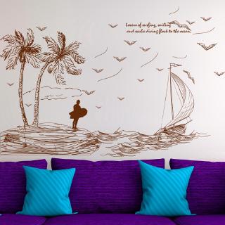 【Zooyoo】สติ๊กเกอร์ติดผนัง Wall stickers for sailing boats