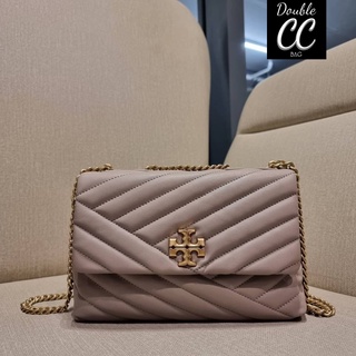 (แท้ 💯%‼ Factory ไม่ใช่งานออก Shop) TO RY BURCH KIRA CHEVRON SMALL CONVERTIBLE SHOULDER BAG