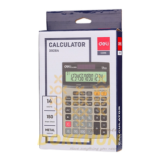 Deli 39264 Calculator เครื่องคิดเลขแบบตั้งโต๊ะ ฟังก์ชั่น 150 Steps Check