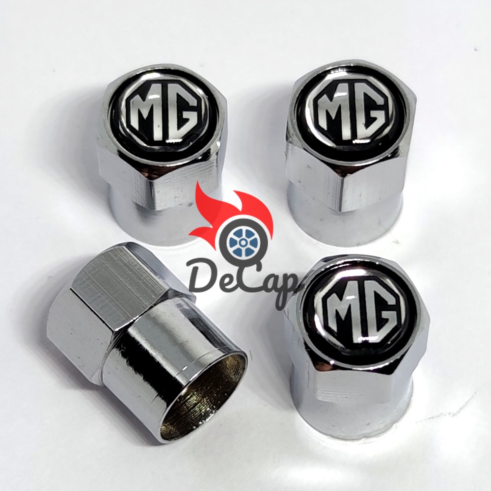 จุกลม-ยางรถยนต์-พร้อมโลโก้-เอ็มจี-mg-1-ชุด-4-อัน-car-tire-valve-caps