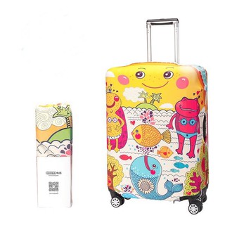 Chu Luggage  ผ้าคลุมกระเป๋าเดินทางลายชายหาด  รุ่น045  สีเหลือง