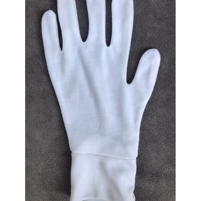 ถุงมือผ้าทำงานสีขาว-97บ-12คู่-ถุงมือจราจร