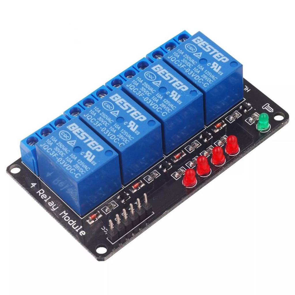 บอร์ด Relay 4 ช่อง 3V Relay Module 4 Channel isolation Low Trigger 250V