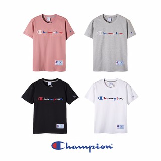 ของแท้ Champion Rainbow งานปัก คอกลม เสื้อยืด คอตโต้ 100%