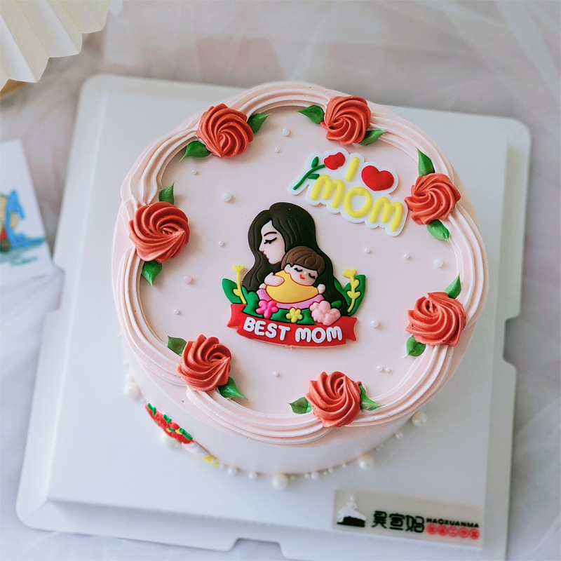 ฟิกเกอร์-รูปแม่ถือลูกชาย-สําหรับตกแต่งเค้กวันเกิด