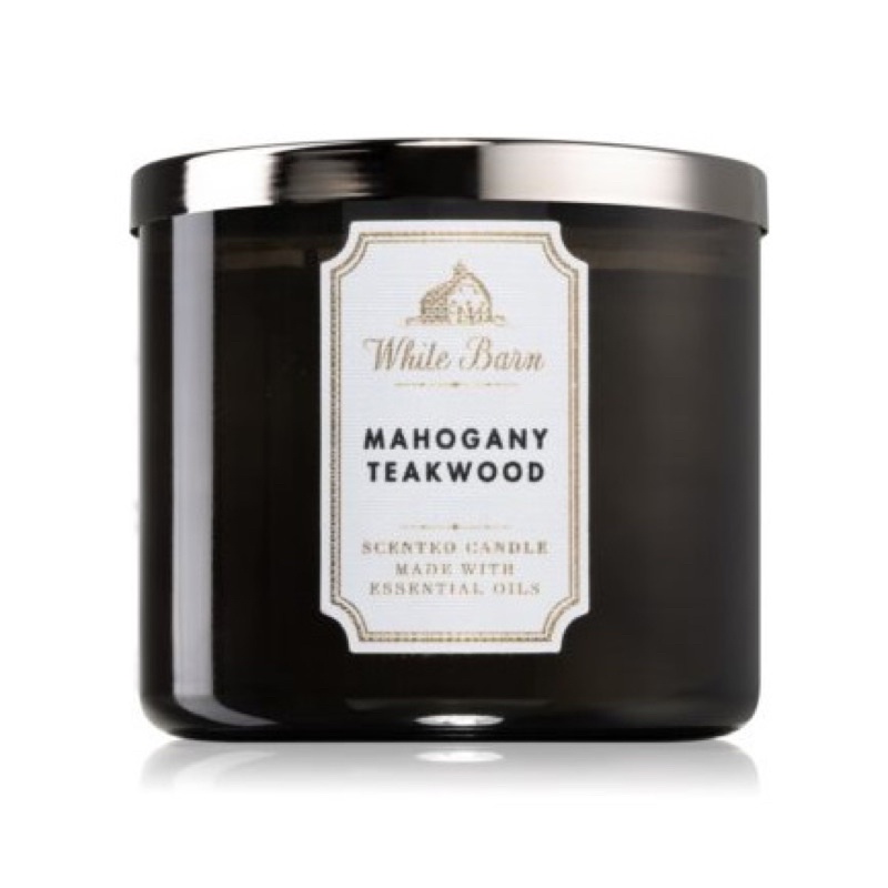 bath-amp-body-works-mahogany-teakwood-white-barn-3-wick-candle-411g-ของแท้