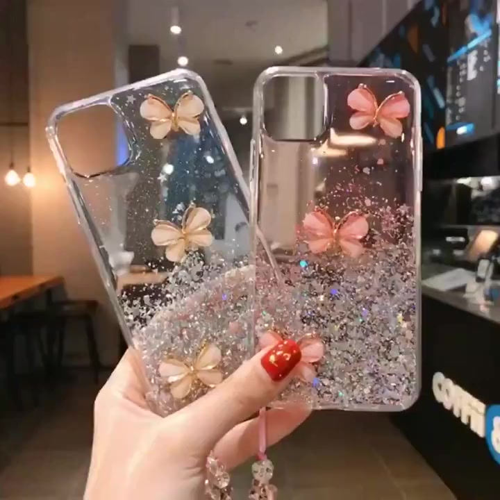 เคสโทรศัพท์สําหรับ-xiaomi-redmi-note-11-11s-10s-9s-10-7-8-9-pro-4g-5gมือถือแบบนิ่ม-กันกระแทก-ลายผีเสื้อ-พร้อมสายคล้องข้อมือ-หรูหรา