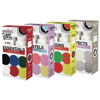 Gelish Art form gel 2D Techology color gel kitสีเจลสำหรับเพ้นสำเร็จรูป 1 เซตมี 6สี มี 4 collections