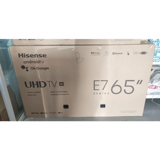 🎀Hisense 4K Android TV รุ่น 65E7G รองรับคำสั่งเสียง สินค้าเกรด B