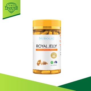 NUBOLIC นมผึ้ง 6% Royal Jelly 1500 mg (365 แคปซูล) จากประเทศออสเตรเลีย สูตรดั้งเดิม