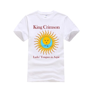 เสื้อยืดผ้าฝ้ายCOTTON เสื้อยืด ผ้าฝ้าย 100% พิมพ์ลาย King Crimson Larks Tongues In Aspic สําหรับผู้ชายS-5XL