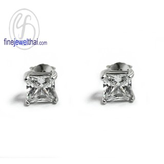 Finejewelthai ต่างหู-ต่างหูเพชรCZ-ต่างหูเงินแท้-Diamond-CZ-Silver-Earring-E2005cz