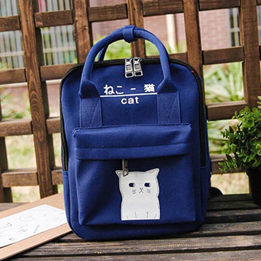 กระเป๋าสะพายหลัง-กระเป๋าเป้-กระเป๋าแฟชั่นผุ้หญิง-little-bag-รุ่น-lp-073-สีน้ำเงิน