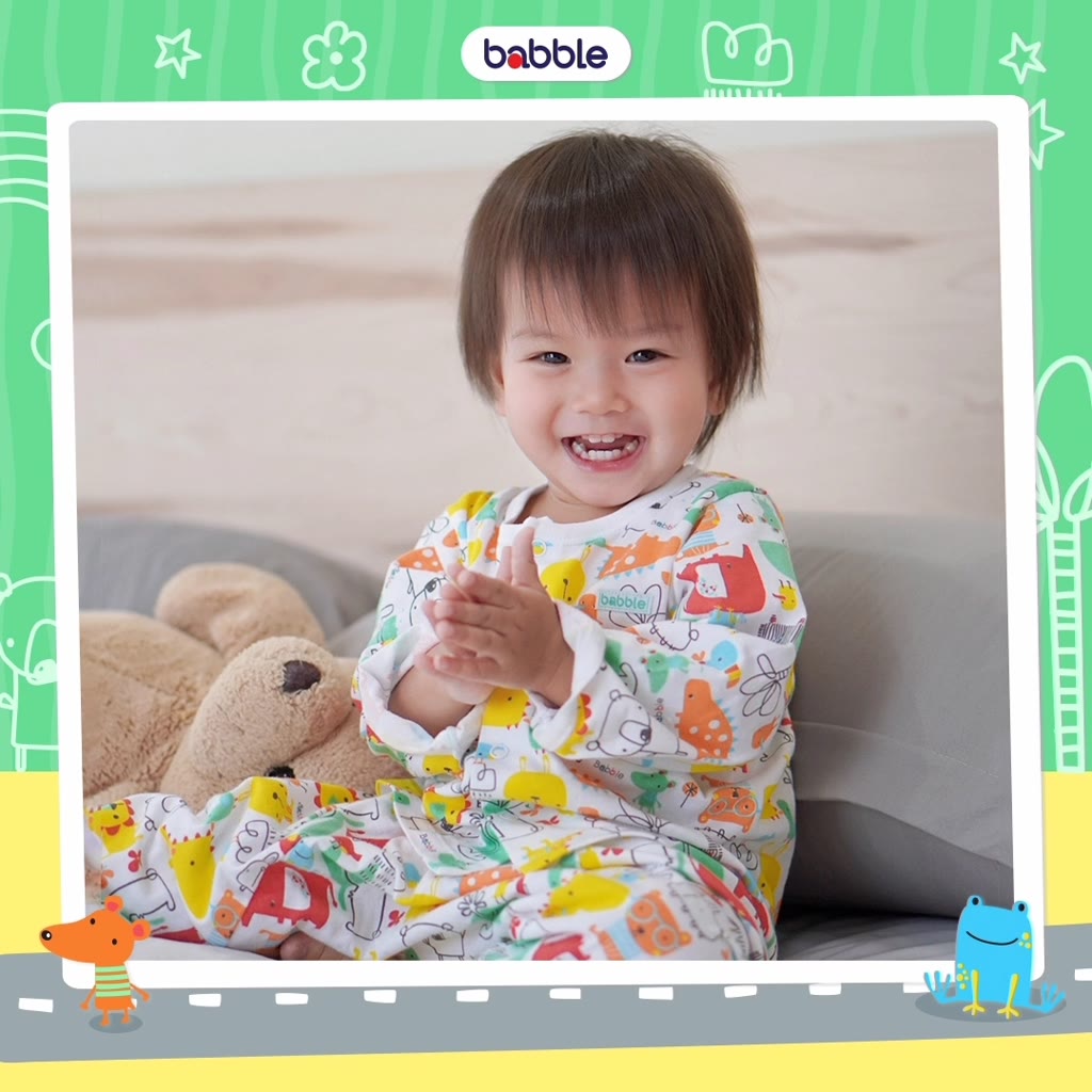 Babble ชุดนอนเด็ก ชุดเซตเด็ก อายุ 1 ปี คอลเลคชั่น Lovely Friends (Bsl ...
