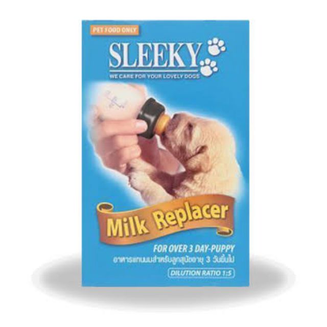 sleeky-milk-replacment-150g-300g-อาหารทดแทนนมสำหรับลูกสุนัข-ลูกแมว-และสัตว์เลี้ยง-อายุ-3-วัน-ขึ้นไป