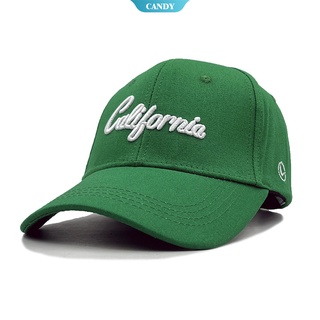 ใหม่ หมวกเบสบอล ผ้าฝ้าย ปักลายแคลิฟอร์เนีย 3d สีเขียว สไตล์สตรีท ฮิปฮอป สําหรับผู้ชาย ผู้หญิง [CAN]
