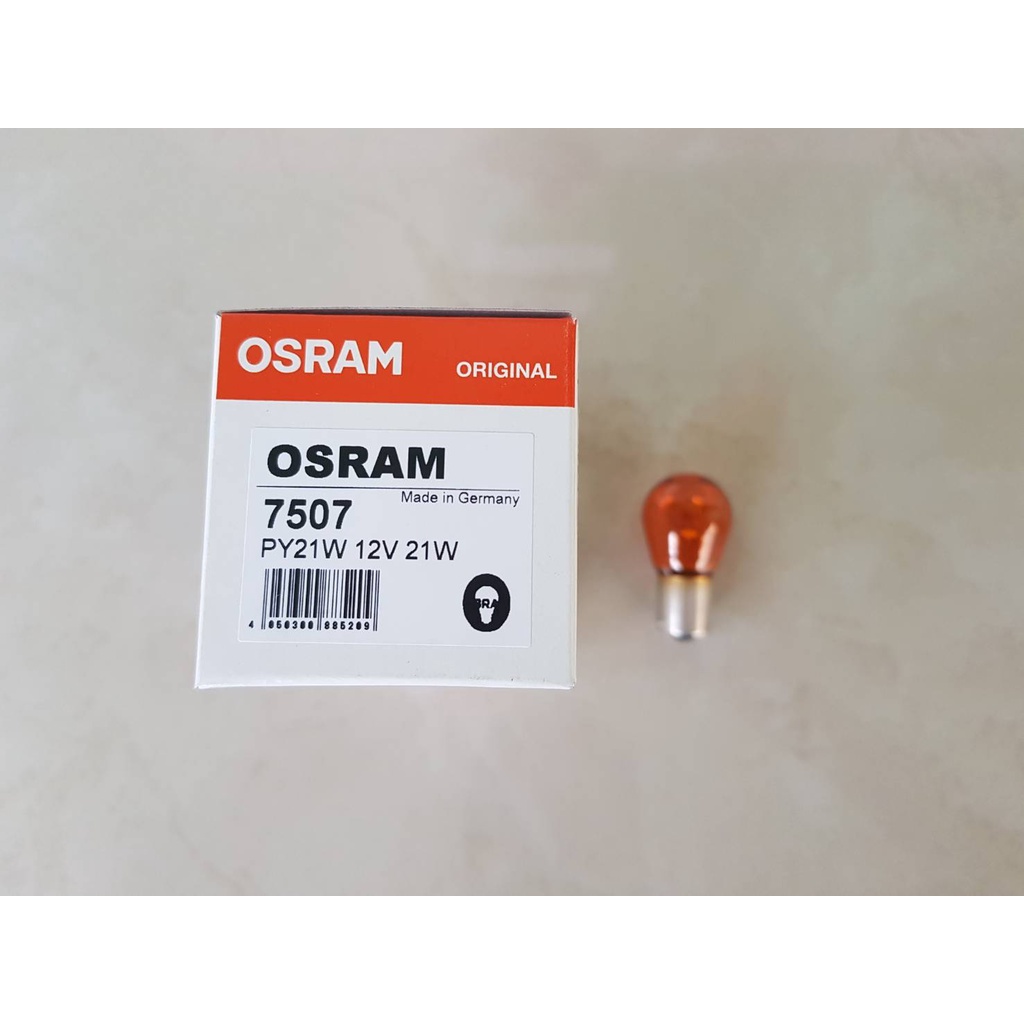 หลอดไฟเลี้ยว-12v-21w-เขี้ยวเยื้อง-สีส้ม-osram-แท้ๆ-ดวงละ25บาท