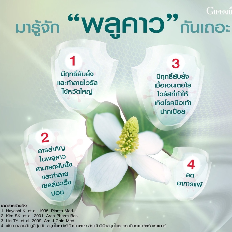 ภูมิแพ้-เสริมภูมิคุ้มกัน-พลูคาว-กิฟฟารีน-เบต้า-พลูคาว-beta-plu-kao-giffarine-พลูคาวสกัด-เบต้า-กลูแคน-ต้านหวัด-ต้านไวรัส