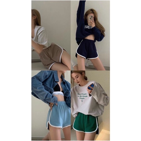 korean-style-elastic-waist-shorts-กางเกงตูดเด้ง