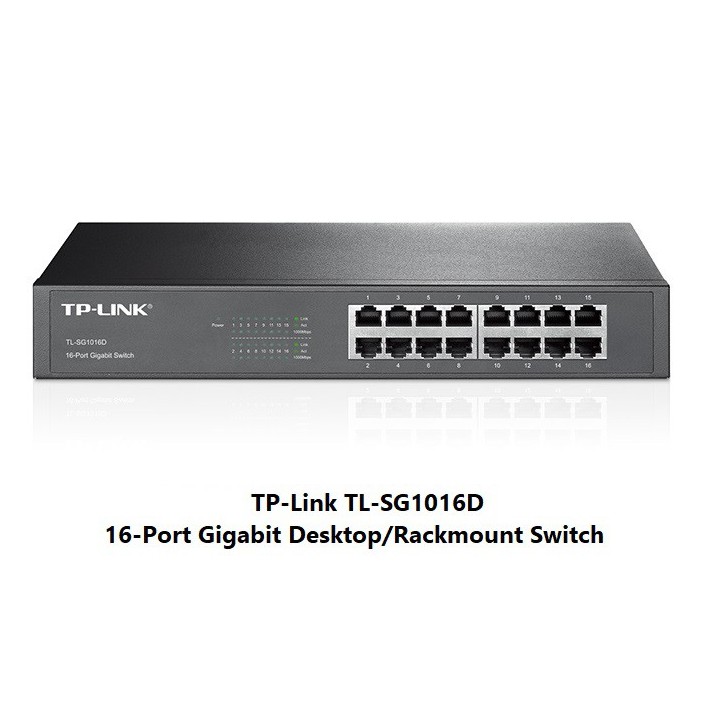 ภาพสินค้าTP-Link 16 / 24 Gigabit Ports 10/100/1000 Mbps TL-SG1016D / SG1024D สวิตช์ ฮับ switch hub Network - HITECHubon จากร้าน hitechubon บน Shopee ภาพที่ 1