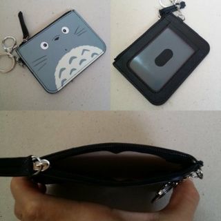 กระเป๋าใส่เหรียญ ใส่บัตร ใส่คีร์การ์ด ในอันเดียวกันค่ะ ลาย โตโตโร่ (Totoro) ขนาด 12x9 ซม