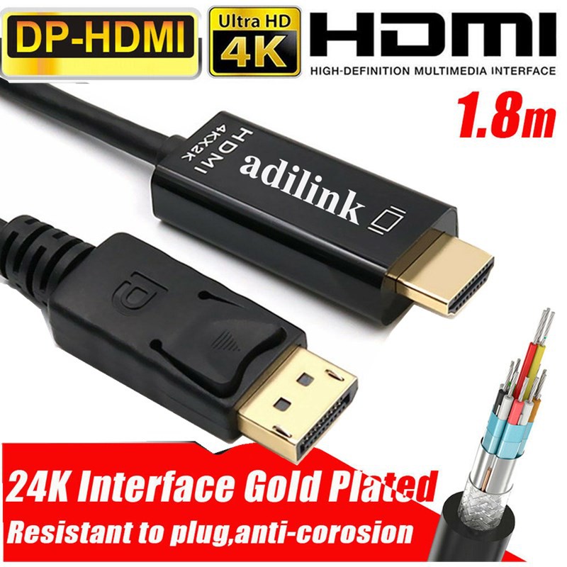 displayport-to-hdtv-cable-4k-2k-dp-to-hdtv-male-converter-cable-1080p-for-macbook-durable-black-1-8m