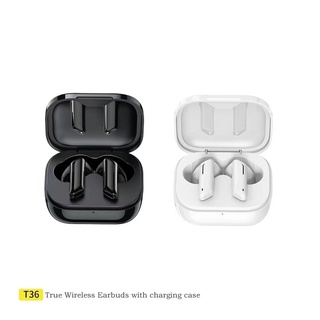 AWEI T36 หูฟังบลูทูธไร้สาย True Wireless พร้อมกล่องชาร์จไฟ Bluetooth V5.0 Mini TWS