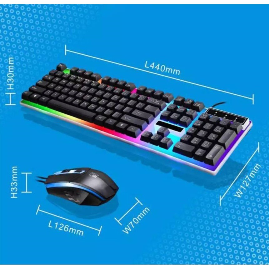 keyboard-mouse-set-ชุดเกมมิ่ง-gtx300-มีไฟrainbow-คีย์บอร์ดเล่นเกมและเมาส์