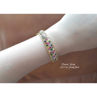 Diamond Bangle กำไลข้อมือพลอยนพเก้า เสริมความเป็นสิริมงคลให้กับผู้ใส่