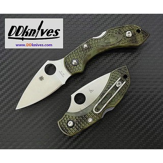 มีดพับ Spyderco Dragonfly 2 Folding Knife VG10 Satin Plain Blade, Zome Green FRN Handles (C28ZFPGR2)