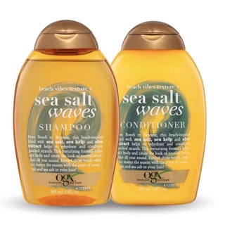 OGX sea salt waves shampoo &amp; Conditioner 385 มล.