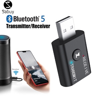 SABUY 2 in 1ตัวรับ / ตัวส่ง สัญญาณบลูทูธ ตัวรับส่งสัญญาณบลูทูธไร้สาย Bluetooth 5.0 Transmitter Receiver USB Wireless ตัวรับส่งสัญญาณเครื่องเสียง