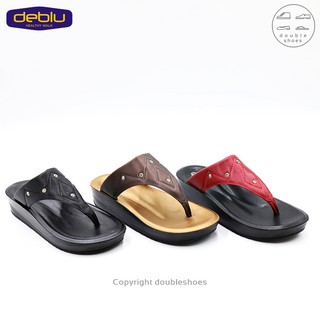 Deblu รองเท้าเพื่อแตะสุขภาพ แบบหนีบ ทรงฟิตฟลอป รุ่น L9215 (สีดำ /น้ำตาล /แดง) ไซส์ 36-41