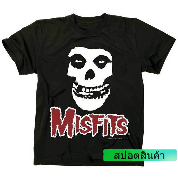 เสื้อยืด-คอกลม-พิมพ์ลายหัวกะโหลก-misfits-fiend-ลดราคา