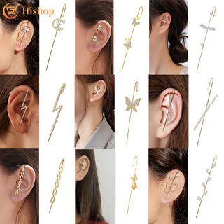 สินค้า IFME ต่างหูมุกคริสตัลผีเสื้อหูทองสำหรับเครื่องประดับแฟชั่นผู้หญิง