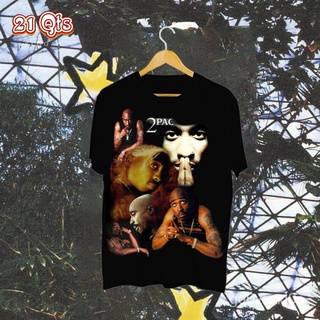 คอลูกเรือเสื้อยืดคอกลม$!21 สินค้าเดิม/เสื้อยืดคอกลม/Rap series/ซีรีส์ 2pac&amp;multiple puzzles2.0/สีดำ&amp;สีขาว!ผ้าฝ้ายแท้