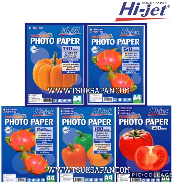 ภาพหน้าปกสินค้ากระดาษโฟโ Inkjet รุ่น ฟรุ๊ตซีรีย์ (Fruit Series) กระดาษผิวมันเงา เกรด A ขนาด A4 จากร้าน thidaratpatiyoke บน Shopee