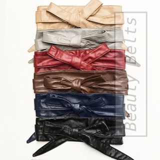 Beauty Belts เข็มขัดโอบิหนังผูก ขนาดกลาง รอบเอว free size