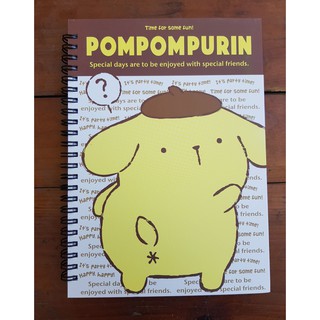 สมุดปกแข็งสันห่วงมีเส้นPompompurin