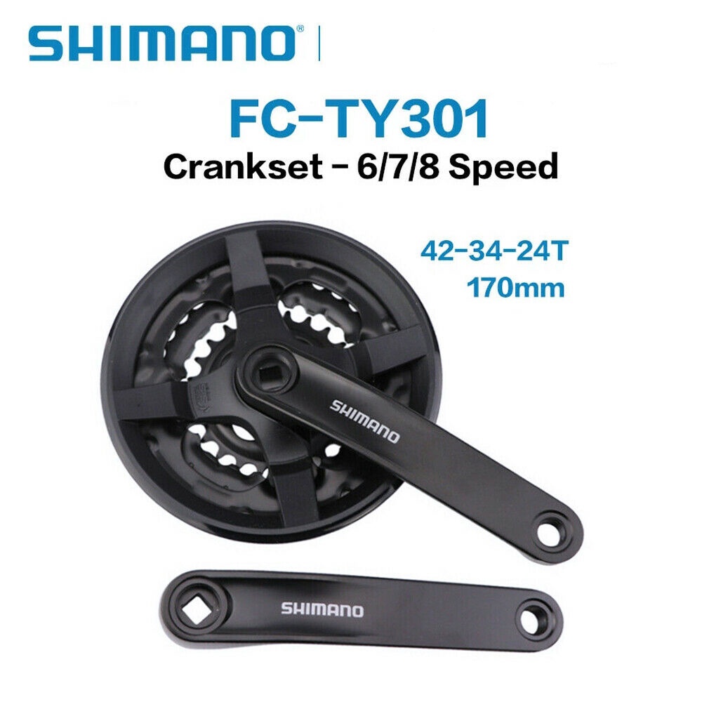 จาน Shimano FC-TY301 3ชั้น 42/34/24T สีดำ | Shopee Thailand