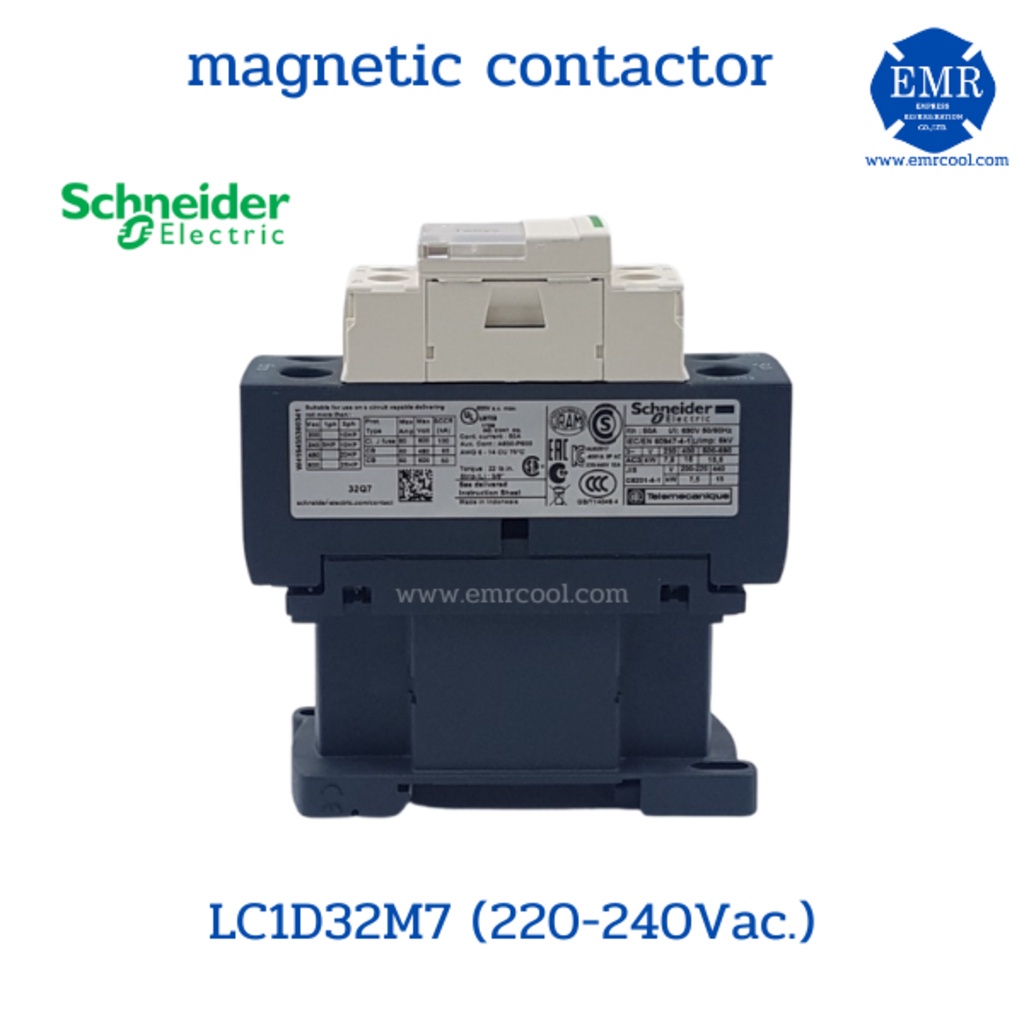 schneider-แมกเนติคคอนแทคเตอร์-magnetic-contactor-lc1d32m7-220-240vac