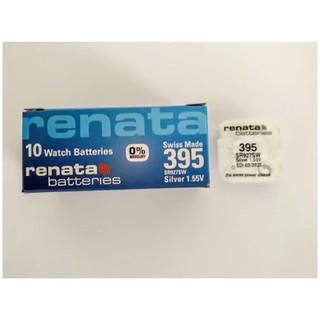 สินค้า ถ่านกระดุม Renata 395 SR927SW 927 1.55V Swiss Made ของแท้ จำหน่ายยกกล่อง มี 10 เม็ด