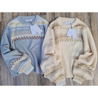 สินค้า ❌ถูกที่สุด   ❌ไหมพรมMANGO Sweater แท้💯ชายแขนพองๆ น่ารัก💜💜