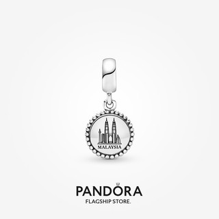 Pandora จี้หอคอยคู่ สีเงิน ของขวัญวันหยุด สําหรับผู้หญิง p804