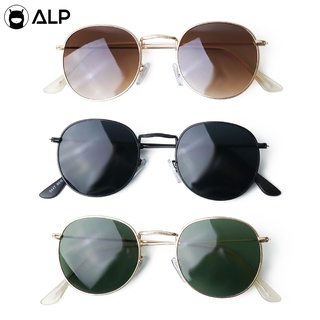 สินค้า ALP Sunglasses แว่นกันแดด แถมผ้าเช็ดเลนส์ UV 400 Oval Style รุ่น ALP-SN0037