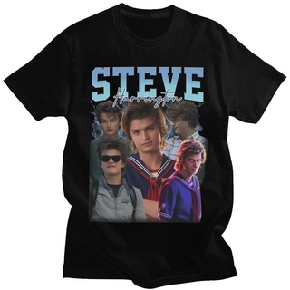 เสื้อยืดโอเวอร์ไซส์เสื้อยืด พิมพ์ลายกราฟฟิค Stranger Things 4 Steve Harrington โอเวอร์ไซซ์ สไตล์สตรีท สําหรับผู้ชาย และผ