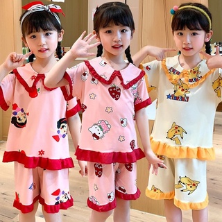 สินค้า ชุดนอนเด็กผู้หญิงลายการ์ตูนแบบใหม่นื้อผ้าดีไม่บาง95cm-135cm พร้อมส่งจากไทย
