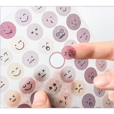 s35-round-sticker-กระดาษ-เกาหลี-หน้ายิ้ม-สติ๊กเกอร์วงกลมกระดาษญี่ปุ่น-ตกแกต่งไดอารี่